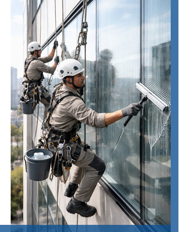 Мойка окон альпинистами в Донецке от 4927 р. | ВЫСОТНИК-Днк