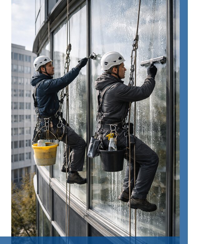 Мойка панорамных окон в Донецке от 383 р. заказать у ВЫСОТНИК-Днк