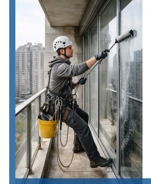 Профессиональная мойка балконного остекления в Донецке