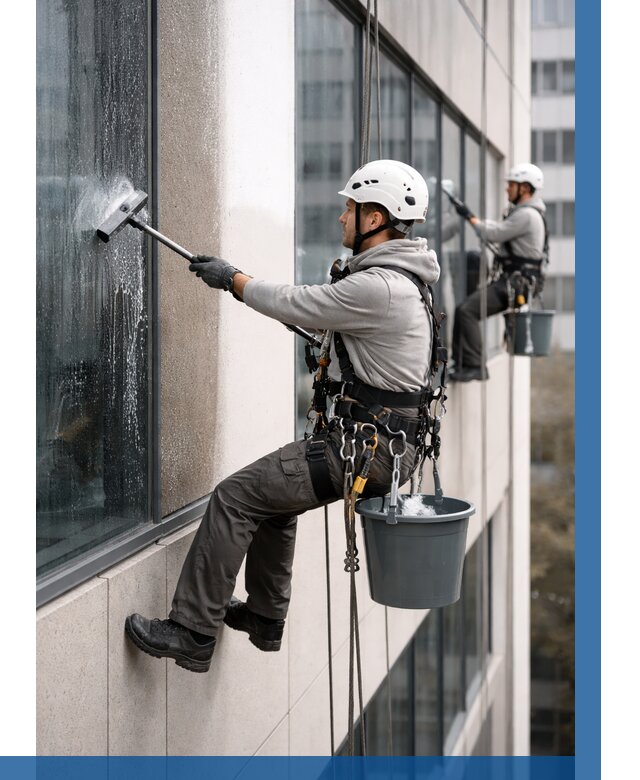 Мойка фасадов зданий в Донецке под ключ от 383 р. | ВЫСОТНИК-Днк