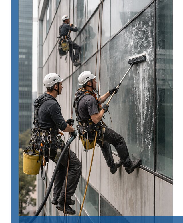 Профессиональная высотная мойка фасадов зданий в Донецке