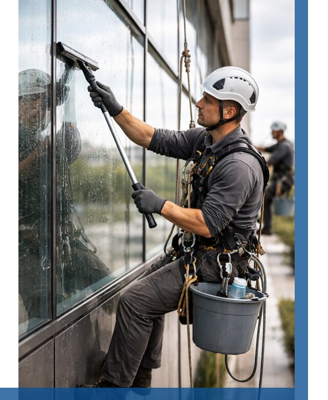 Мойка стеклянных фасадов в Донецке от 219 р. | ВЫСОТНИК-Днк