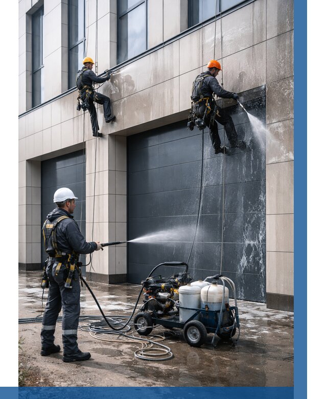 Послестроительная мойка фасада в Донецке от 328 р. | ВЫСОТНИК-Днк