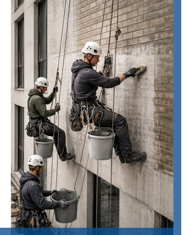 Удаление высолов с фасада в Донецке от 274 р. | ВЫСОТНИК-Днк