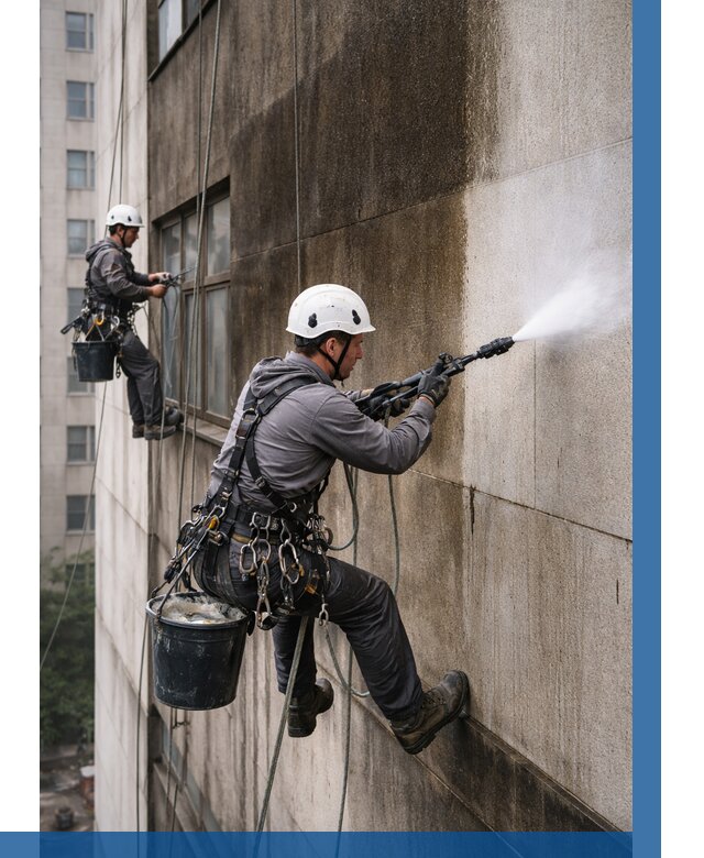 Очистка фасада от копоти в Донецке от 274 р. | ВЫСОТНИК-Днк