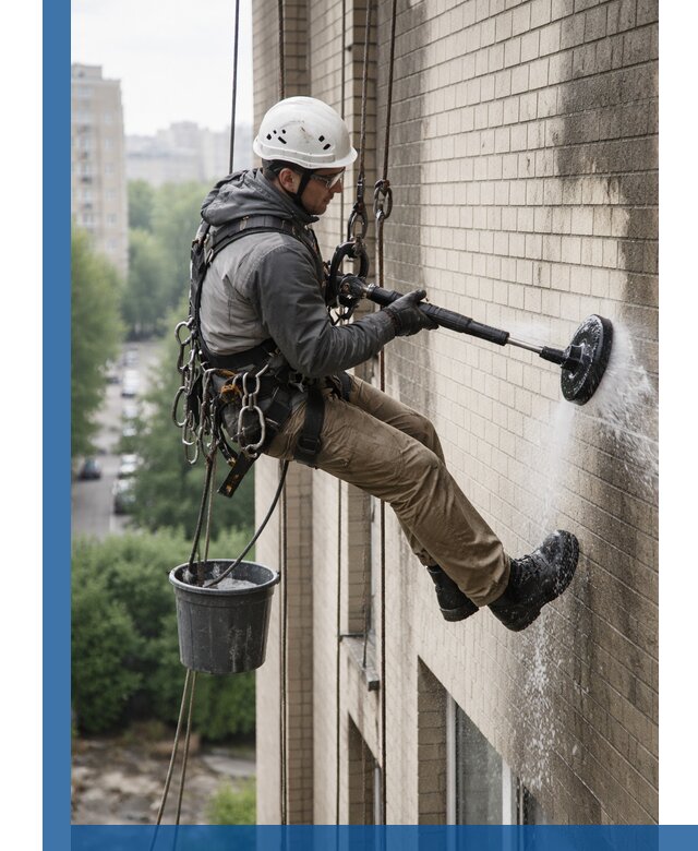 Очистка фасада от копоти в Донецке профессионально и безопасно