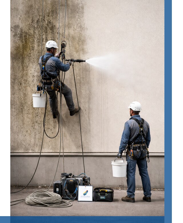 Очистка фасада от плесени в Донецке от 328 р. | ВЫСОТНИК-Днк