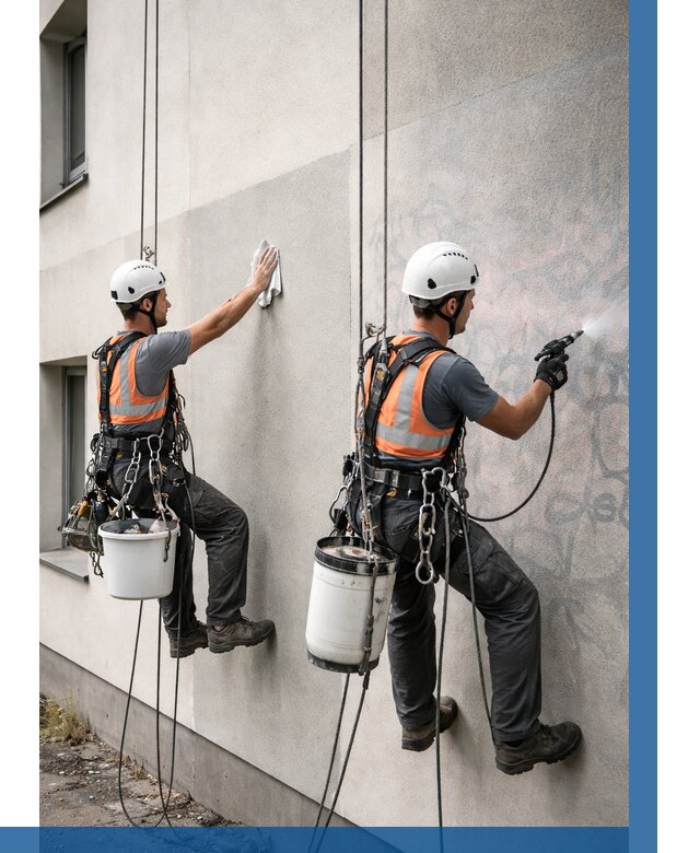 Антиграффити покрытие фасада в Донецке от 657 р. | ВЫСОТНИК-Днк