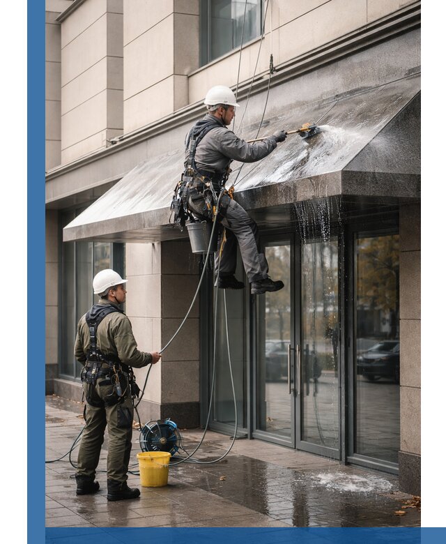 Профессиональная мойка козырьков и навесов в Донецке