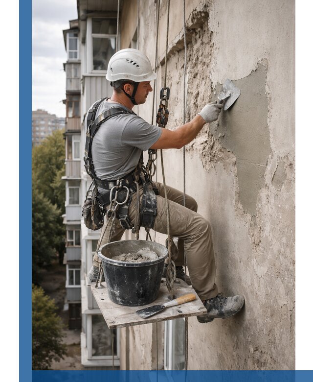 Восстановление фасадной штукатурки в Донецке с гарантией качества