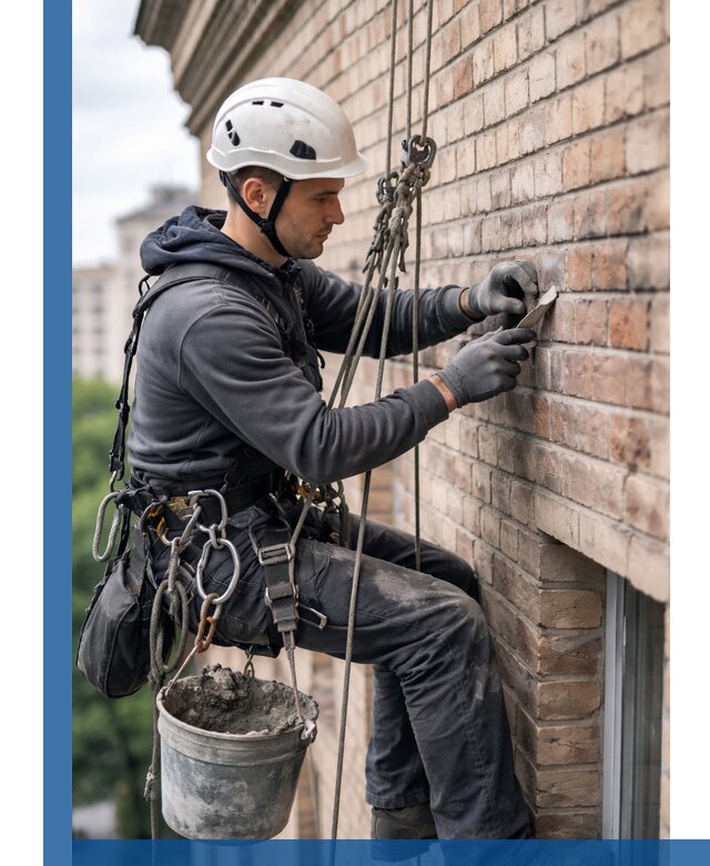 Качественный ремонт кирпичной кладки фасада в Донецке с гарантией