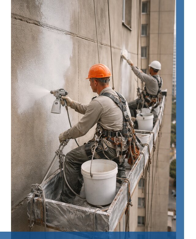 Грунтовка фасада на высоте в Донецке от 131 р. | ВЫСОТНИК-Днк