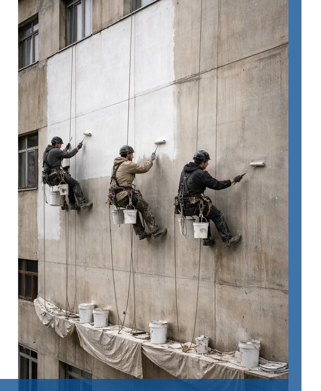 Покраска бетонного фасада в Донецке от 383 р за м2 | ВЫСОТНИК-Днк