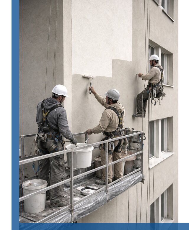 Покраска оштукатуренного фасада в Донецке под ключ с гарантией