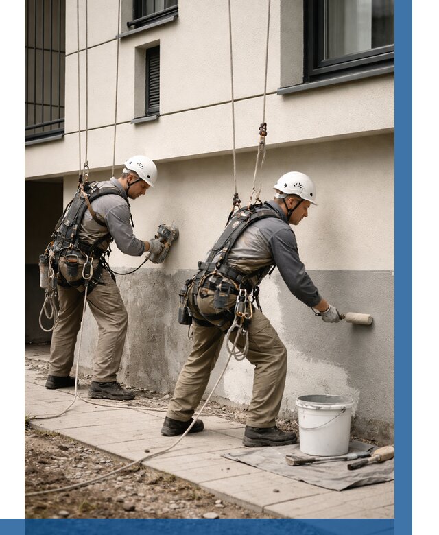 Окраска цоколя здания в Донецке от 493 р. под ключ | ВЫСОТНИК-Днк