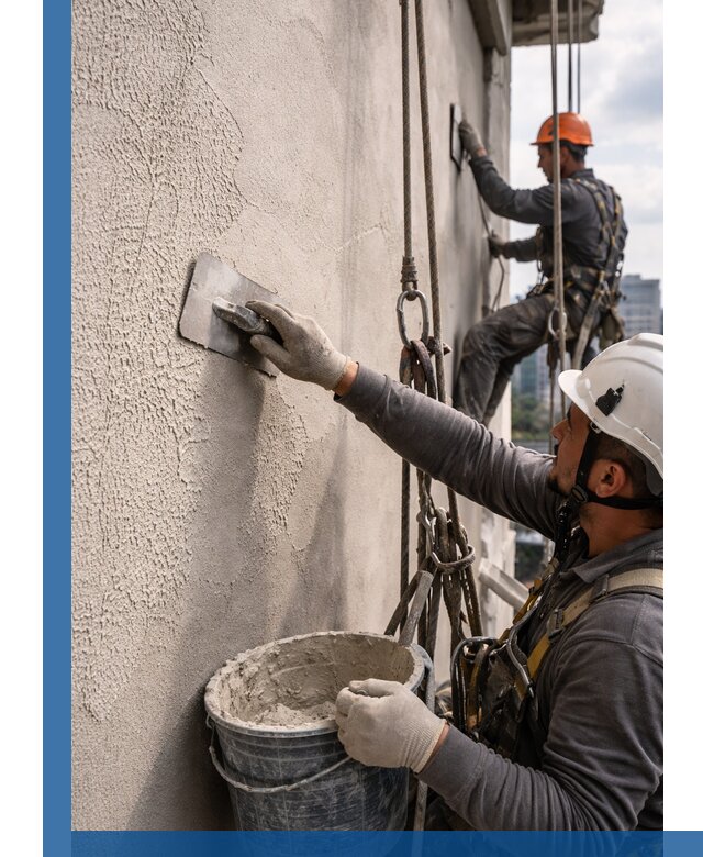 Декоративная штукатурка фасада с утеплением и защитой в Донецке