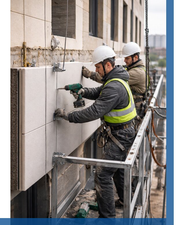 Монтаж фасадных термопанелей в Донецке от 1642 р. | ВЫСОТНИК-Днк