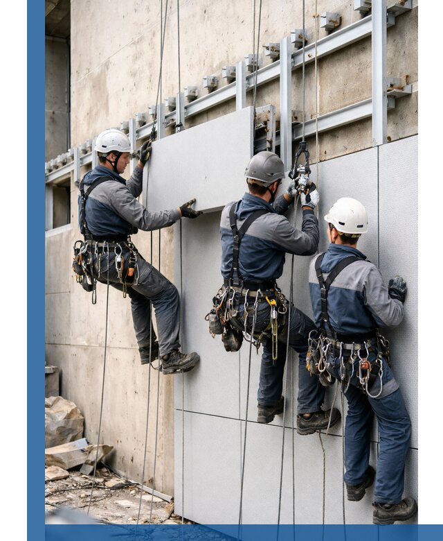 Монтаж вентилируемого фасада в Донецке под ключ с гарантией качества