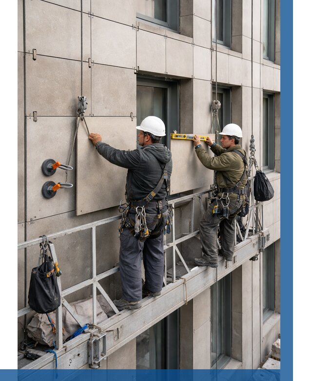 Монтаж керамогранита на фасад в Донецке от 2737 р. | ВЫСОТНИК-Днк