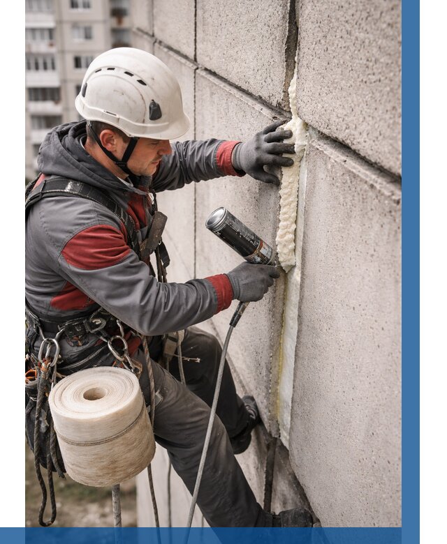 Утепление межпанельных швов в Донецке от 766 р. | ВЫСОТНИК-Днк