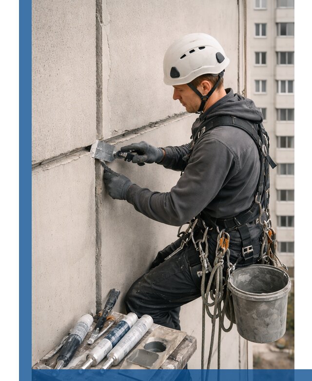 Ремонт межпанельных швов в Донецке герметизация и восстановление