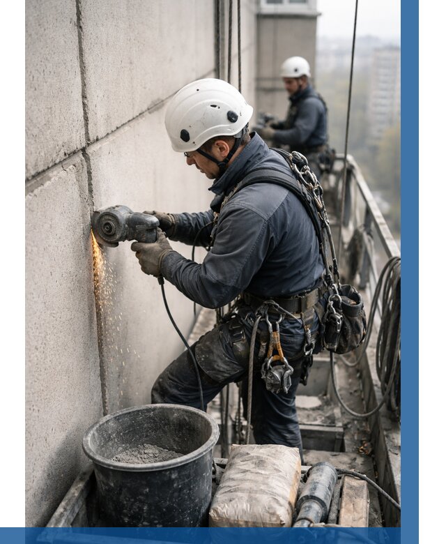 Штробление межпанельных швов в Донецке от 1314 р. | ВЫСОТНИК-Днк