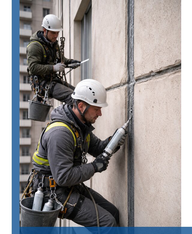 Герметизация деформационных швов фасада в Донецке качественно