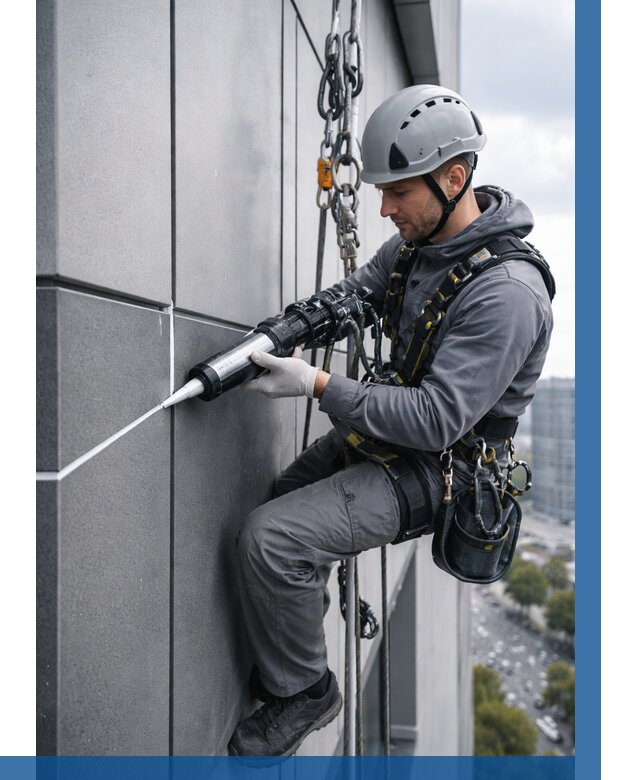 Герметизация стыков фасадных панелей в Донецке от 7116 р.| ВЫСОТНИК-Днк