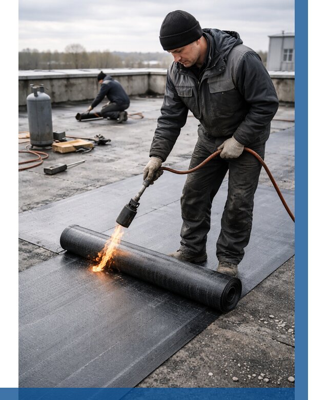 Ремонт наплавляемой кровли в Донецке от 766 р. | ВЫСОТНИК-Днк