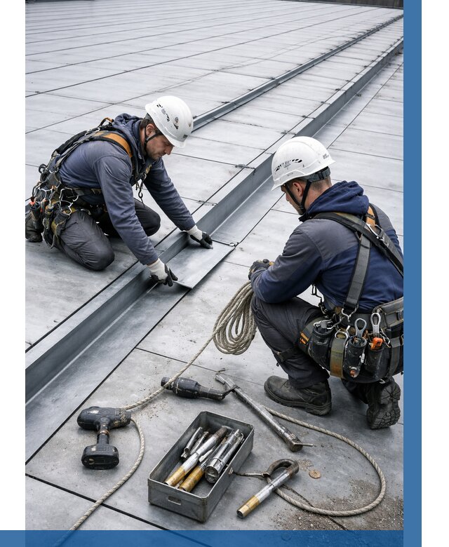 Ремонт фальцевой кровли в Донецке от 766 р. | ВЫСОТНИК-Днк