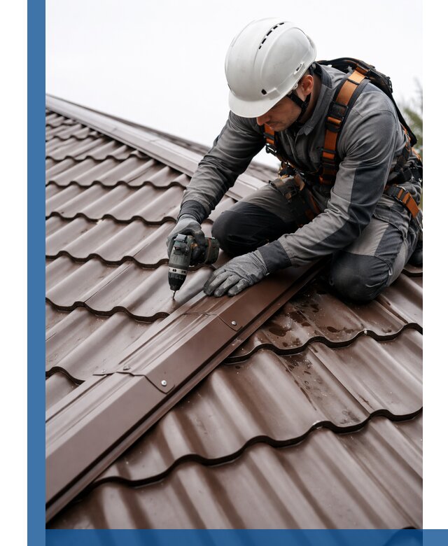 Ремонт металлочерепицы на крыше в Донецке профессионально