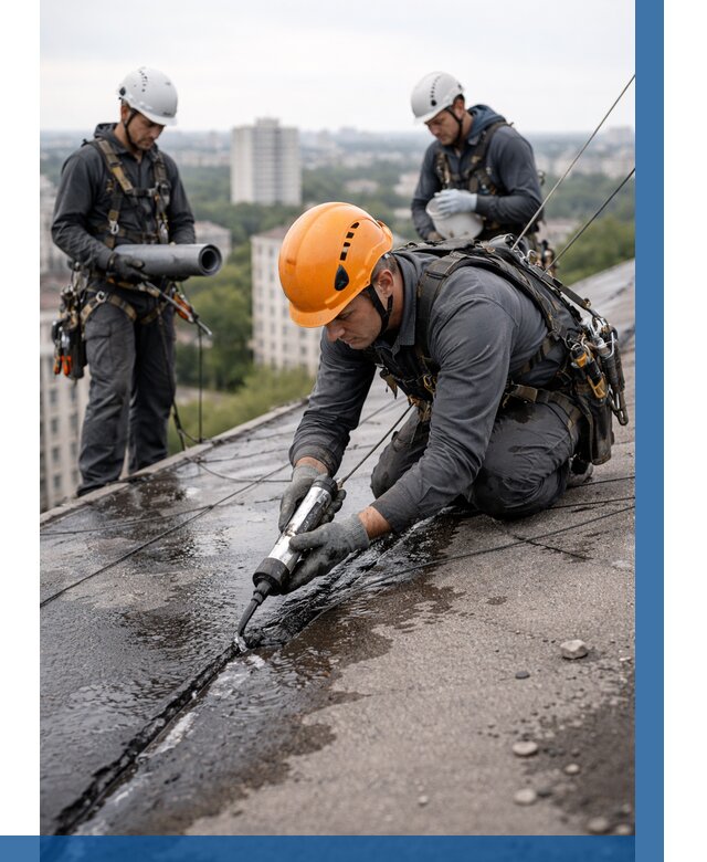 Устранение протечек кровли в Донецке от 13138 р. | ВЫСОТНИК-Днк