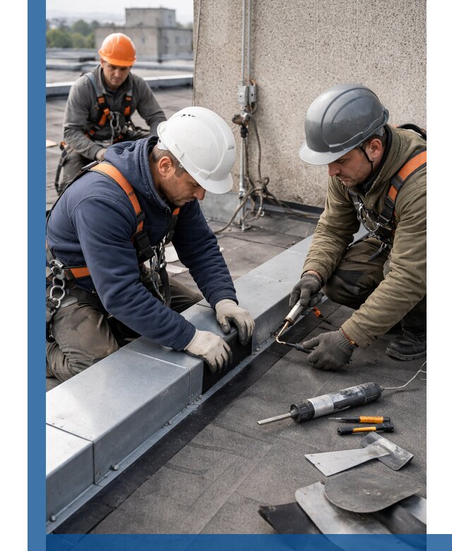 Ремонт кровельных примыканий в Донецке профессионально