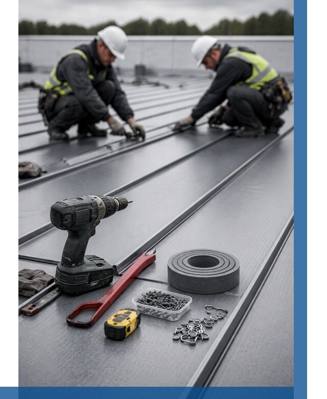 Монтаж фальцевой кровли в Донецке от 1971 р. | ВЫСОТНИК-Днк