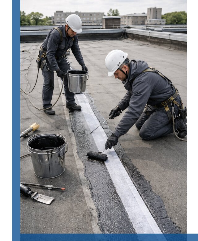 Гидроизоляция кровли мастикой в Донецке надежная защита