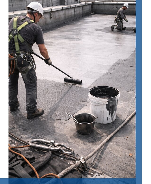 Гидроизоляция кровли жидкой резиной в Донецке от 547 р. | ВЫСОТНИК-Днк