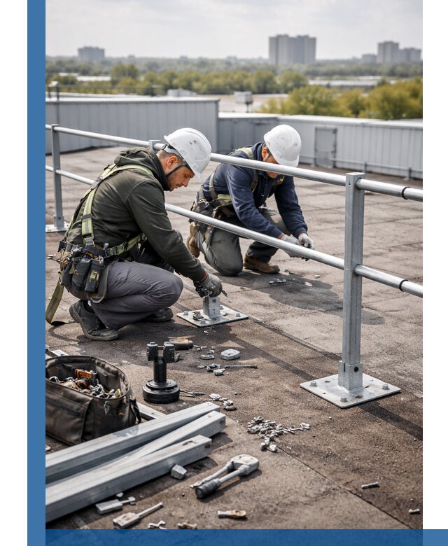 Монтаж кровельного ограждения в Донецке под ключ с гарантией