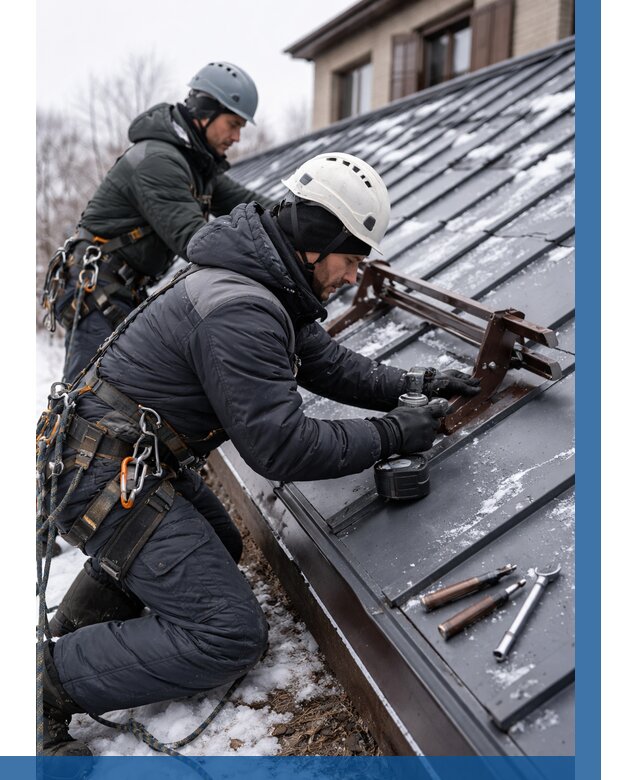 Монтаж снегозадержателей в Донецке от 493 р. | ВЫСОТНИК-Днк