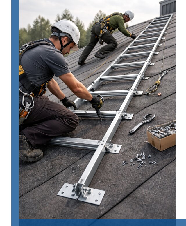 Профессиональный монтаж кровельной лестницы в Донецке под ключ