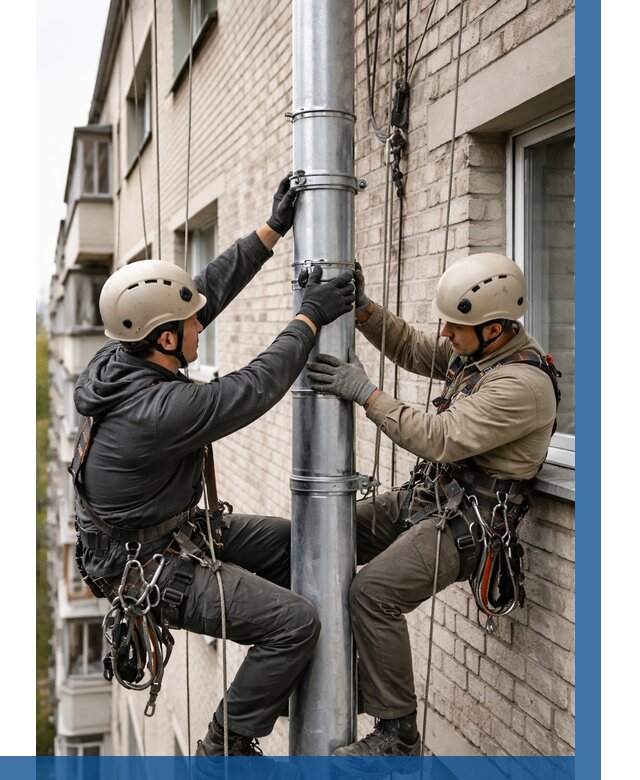 Замена водосточных труб в Донецке от 7116 р. | ВЫСОТНИК-Днк