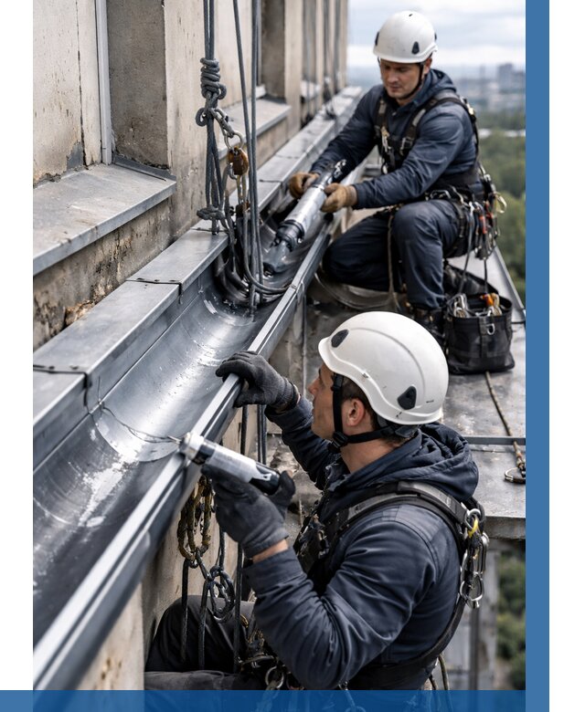 Ремонт водосточных желобов в Донецке от 7116 р. | ВЫСОТНИК-Днк