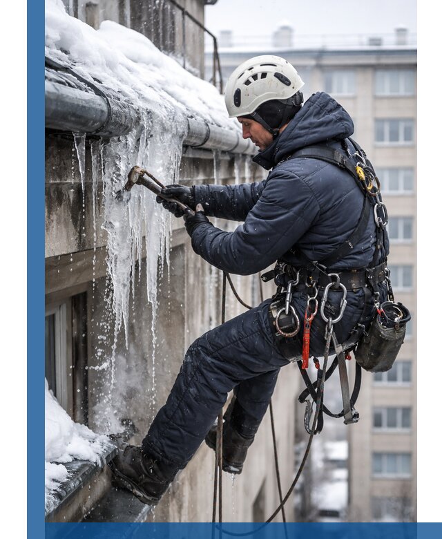 Удаление наледи и чистка водостоков в Донецке оперативно и безопасно
