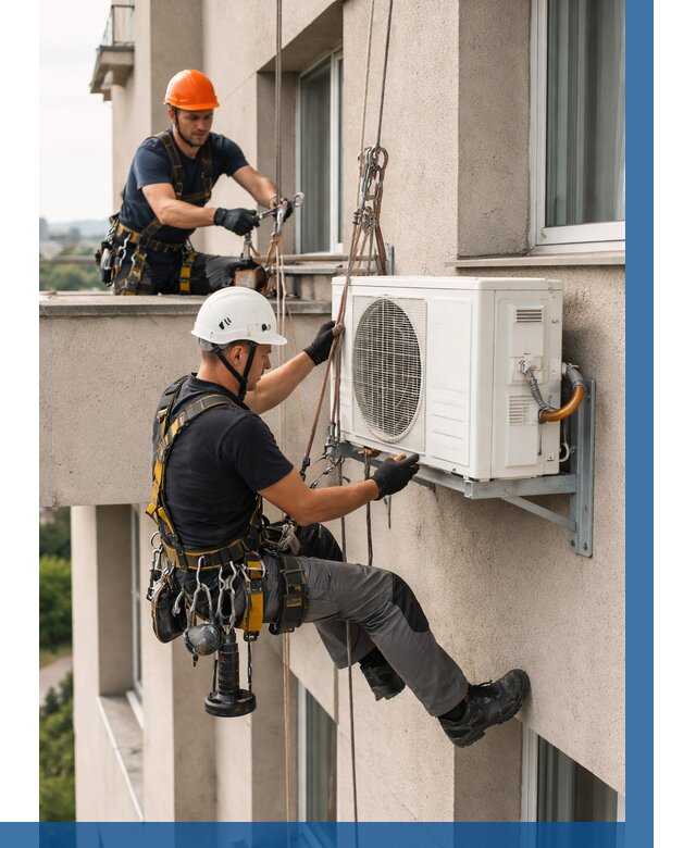 Монтаж внешнего блока кондиционера в Донецке от 7116 р. | ВЫСОТНИК-Днк