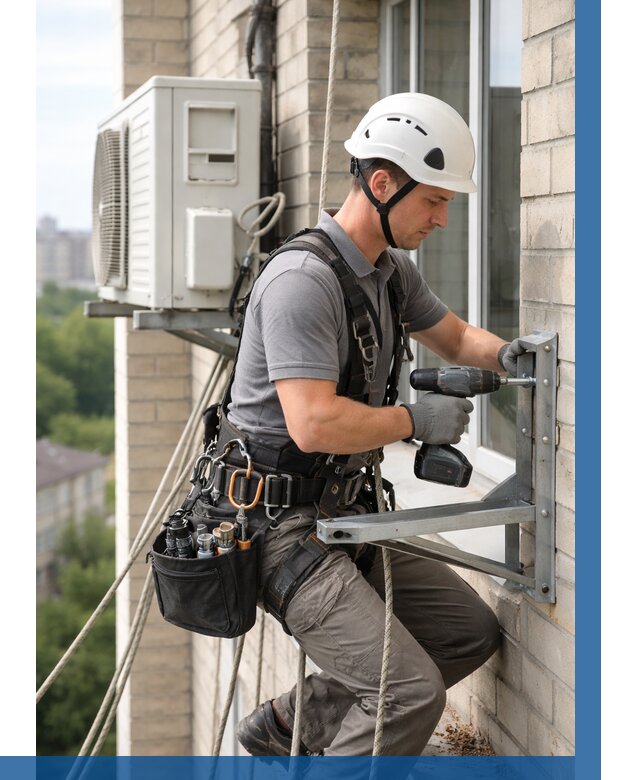 Установка кронштейнов кондиционера в Донецке от 3832 р. | ВЫСОТНИК-Днк