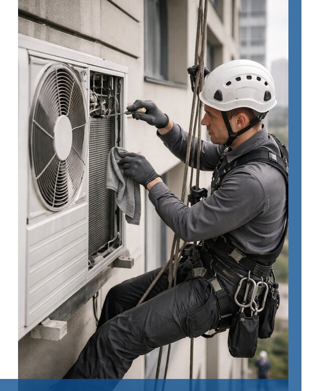 Обслуживание внешнего блока кондиционера в Донецке от 2956 р.ВЫСОТНИК-Днк