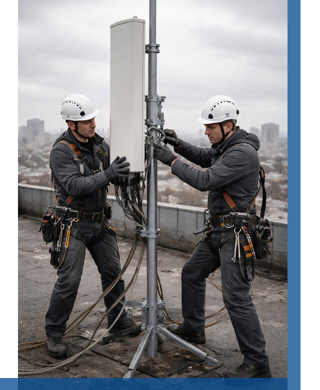 Монтаж антенн связи на крыше в Донецке от 9306 р. | ВЫСОТНИК-Днк