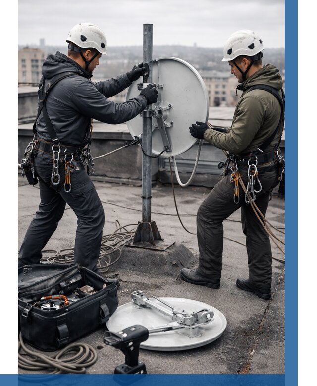 Демонтаж антенн на крыше в Донецке от 4927 р. | ВЫСОТНИК-Днк