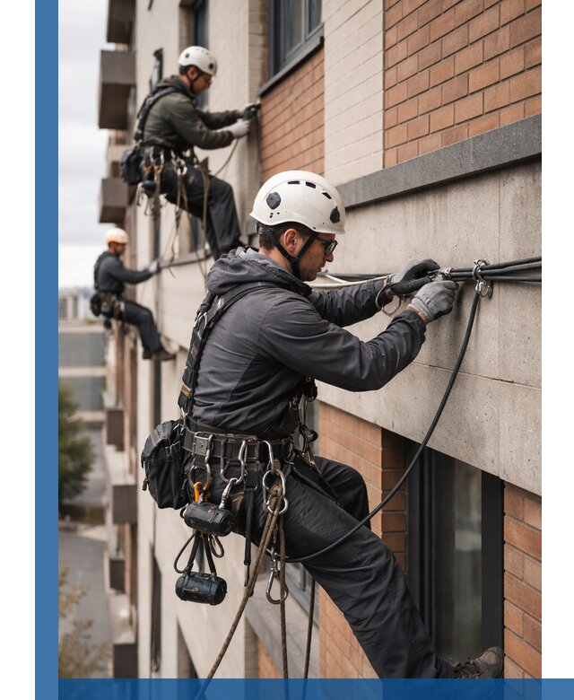 Крепление кабеля на фасаде монтаж и крепеж в Донецке