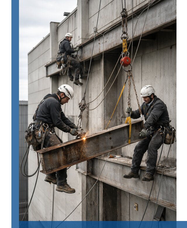 Демонтаж металлоконструкций на высоте в Донецке под ключ