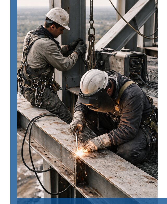 Высотные сварочные работы в Донецке для промышленных объектов